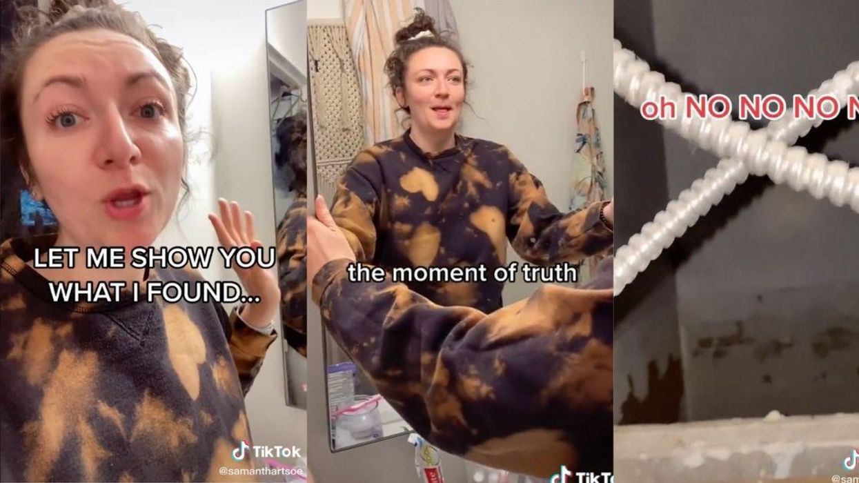 Woman Discovers A Creepy Opening Behind Her Apartment's Bathroom Mirror in Wild Viral Videos