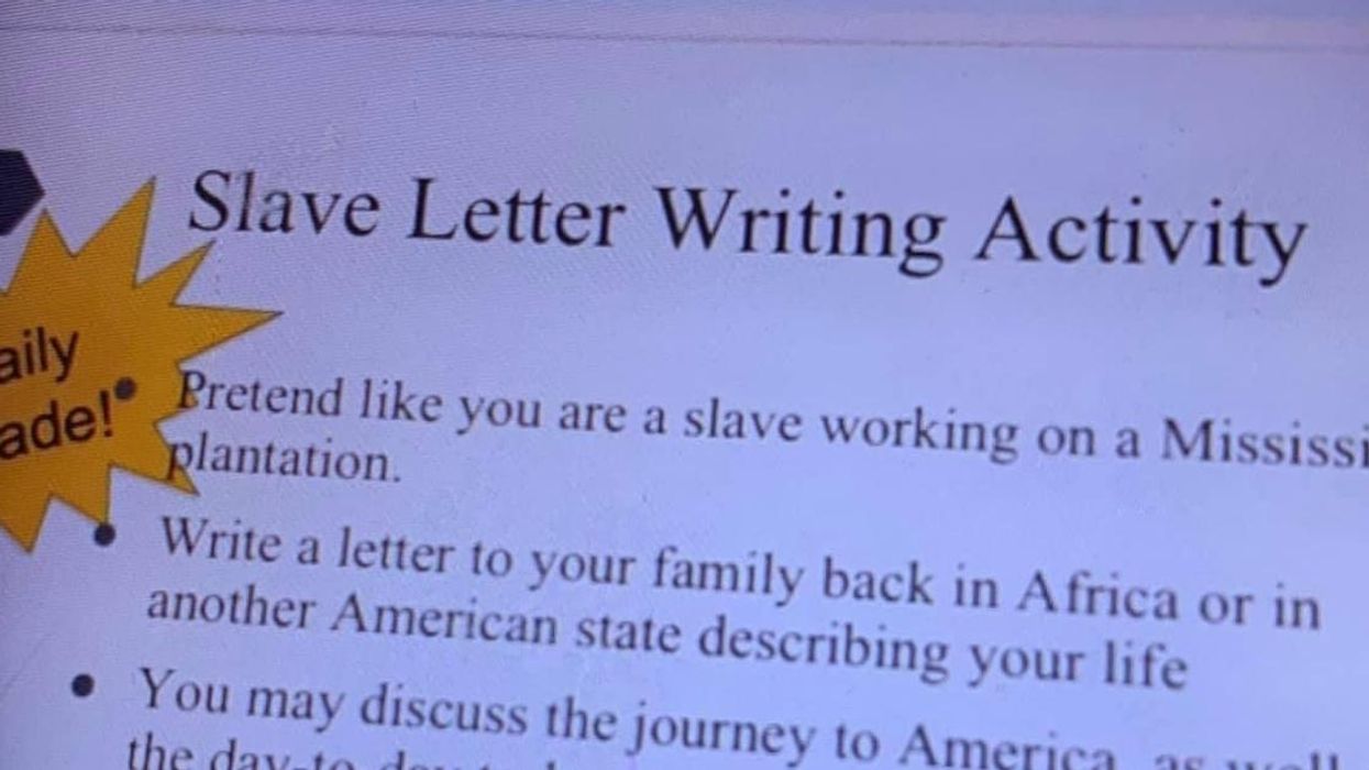 Mississippi Middle School Under Fire For Having Students Write A 'Slave Letter' As An Assignment