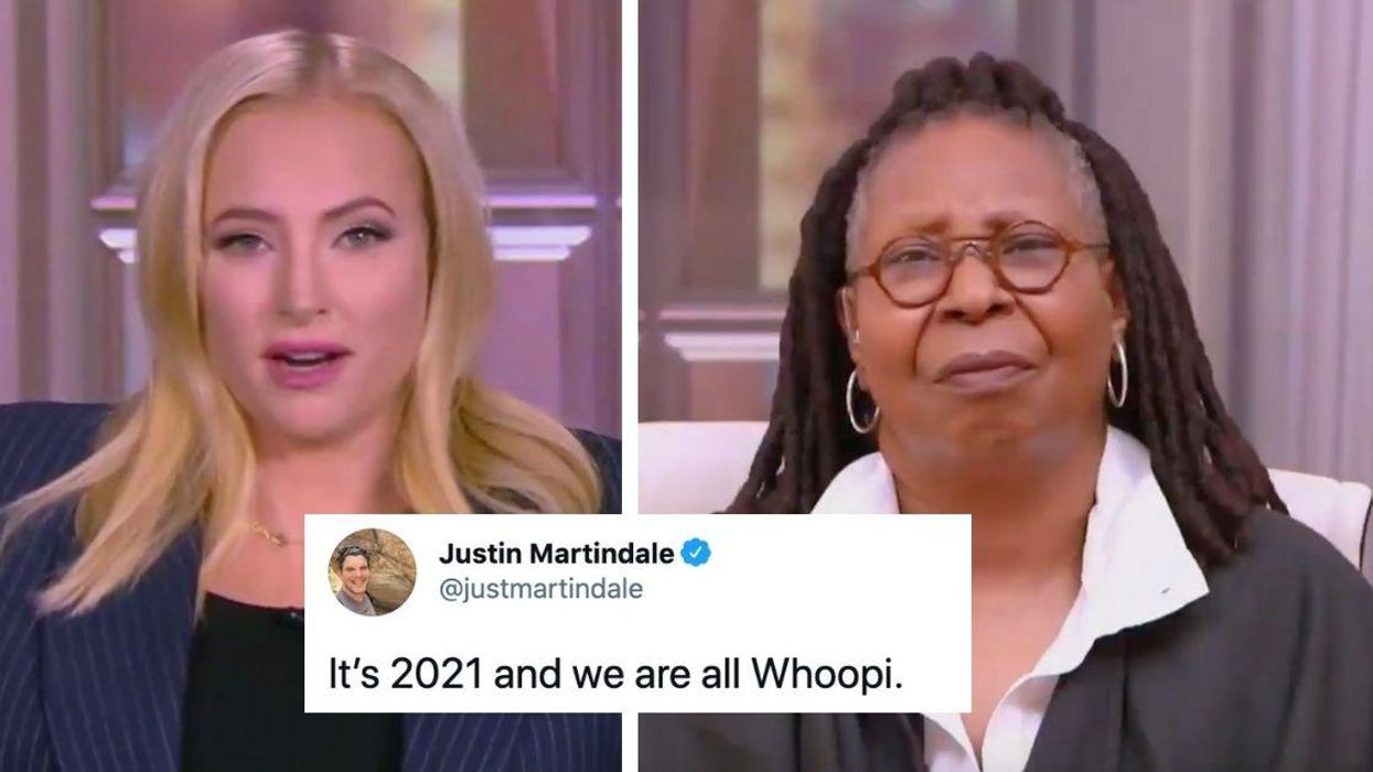 Whoopi Becomes Instant Internet Hero For Single Word Response To Bizarre Meghan McCain Rant