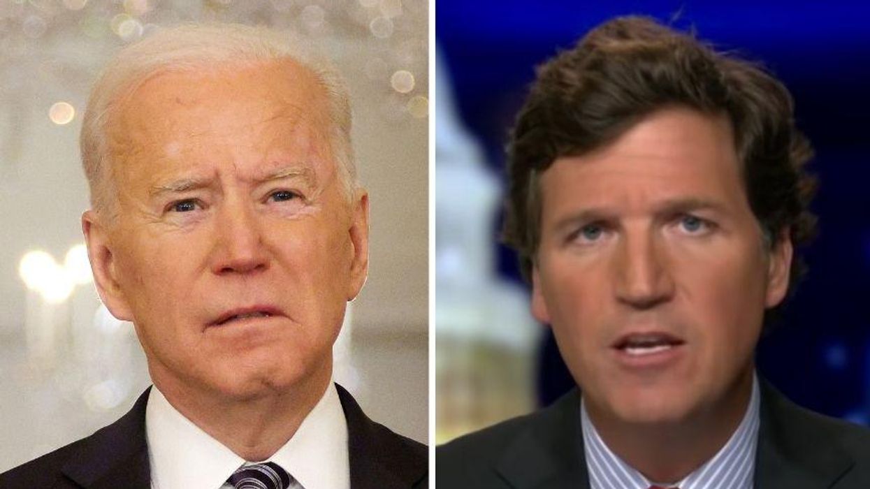 Fox News Mocked for Bonkers 'Live Tucker' Cam During Joe Biden's Speech