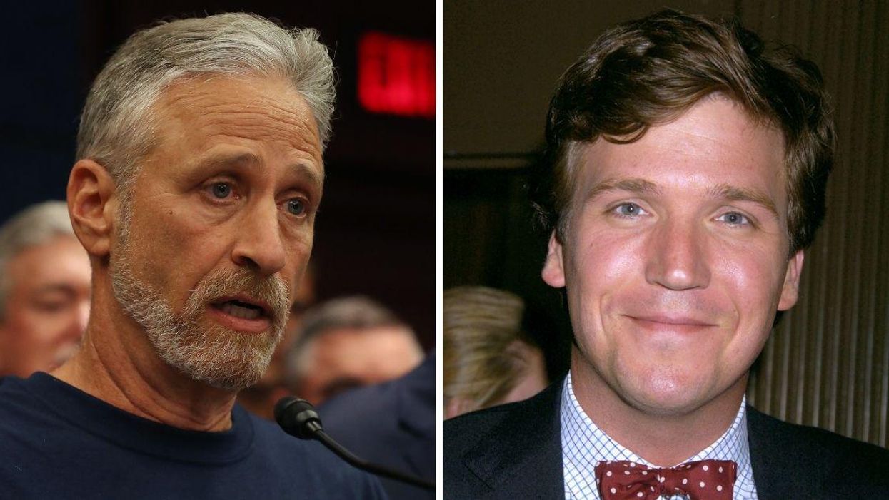 Jon Stewart Apologizes For An Iconic Insult He Once Made To Tucker Carlson—In The Shadiest Way Possible
