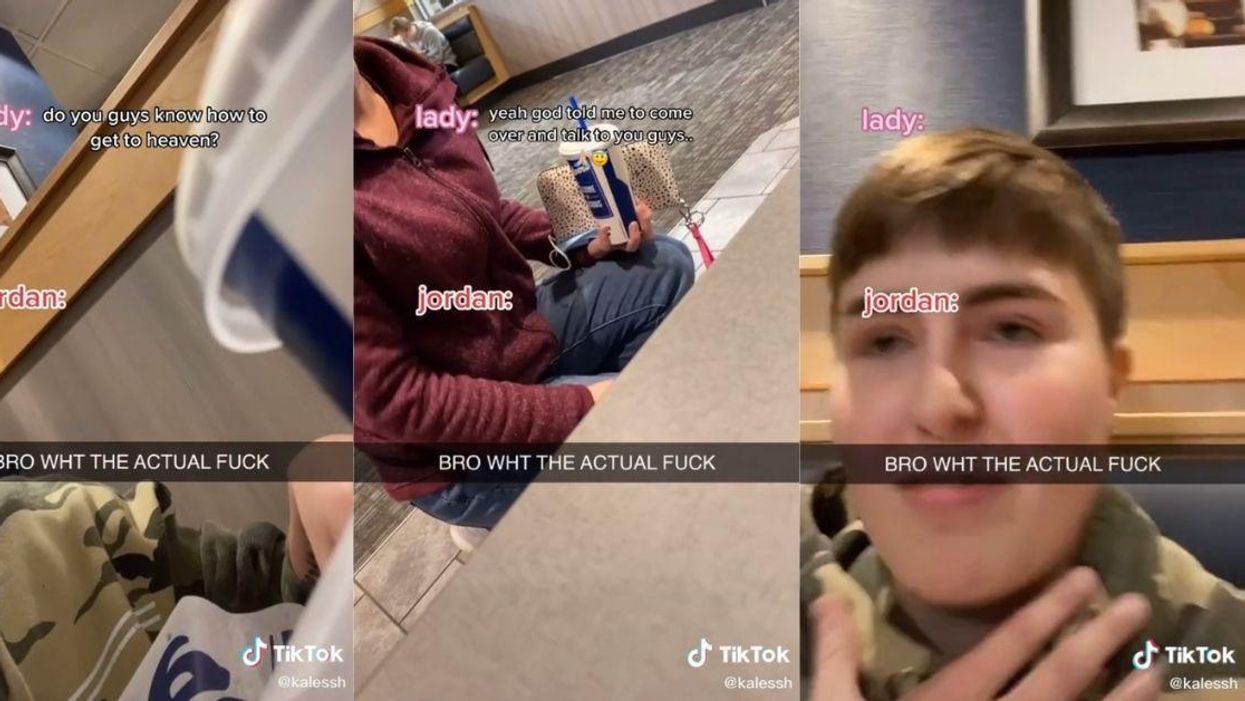 'Christian Karen' Interrupts Teens Dining Out To Tell Them Being Gay Is Wrong Because 'God Told' Her To