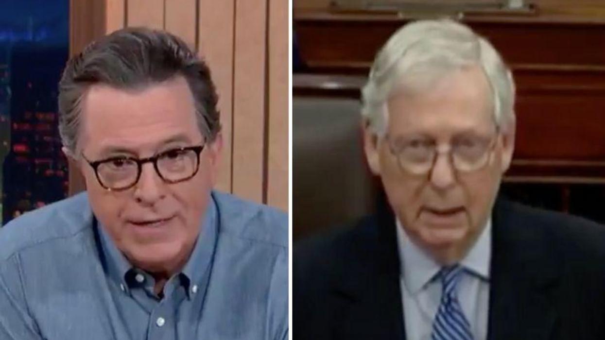 Colbert Had the Most Savage Response to McConnell's 'Scorched Earth' Threat If Democrats Kill the Filibuster