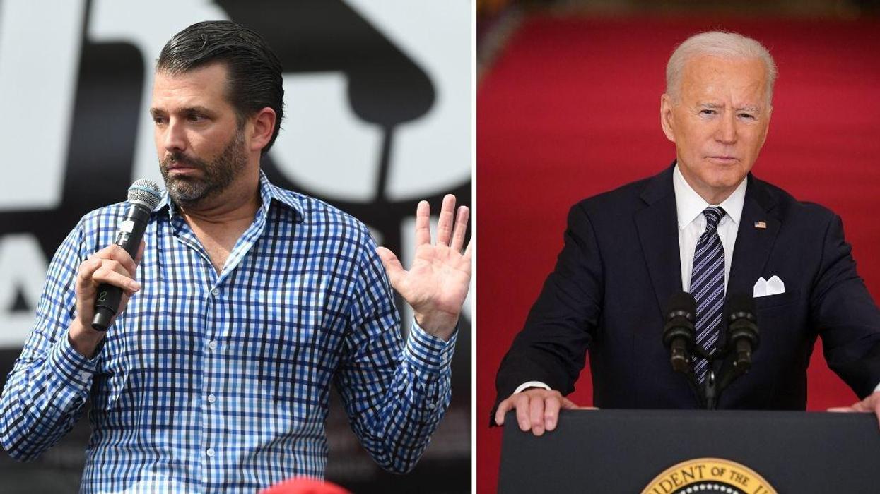 Don Jr. Blasted For Sharing Video Mocking Why Biden Really Tripped On Air Force One Steps