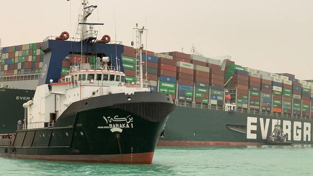 Cargo Ship Accidentally Drew A Giant Penis In The Ocean Before Getting Stuck In The Suez Canal