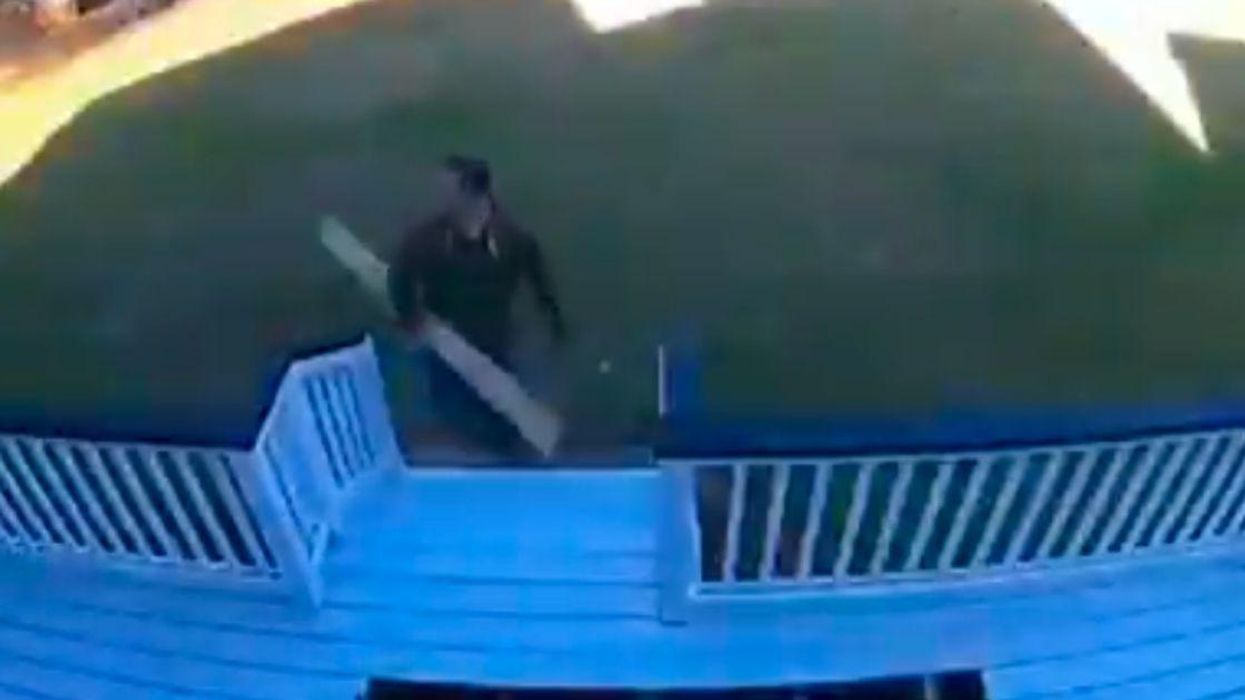 Guy's Painful Deck Repair Fail Looks Like Something Straight Out Of A Cartoon