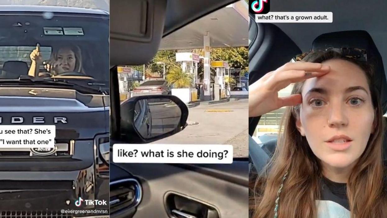 Woman Goes Off On TikToker At Gas Station For Sitting At The Pump She Wanted In Bizarre Video