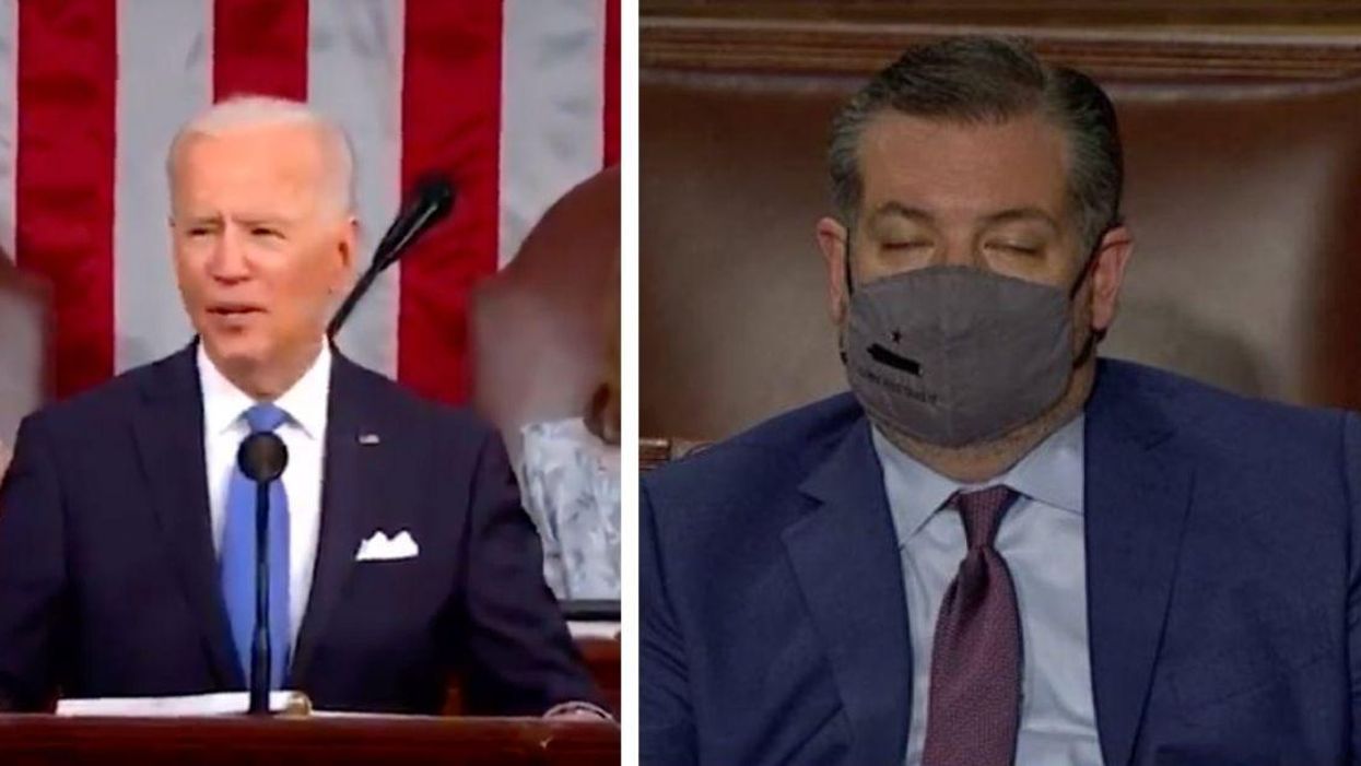 Ted Cruz Roasted After Appearing To Fall Asleep During Biden's Speech To Congress