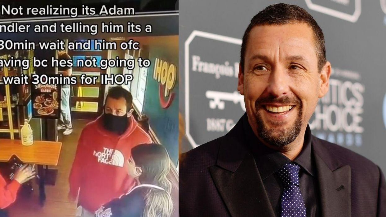 Adam Sandler Gives IHOP Host A Redo After Her Hilarious Fail—And Fans Are Eating It Up