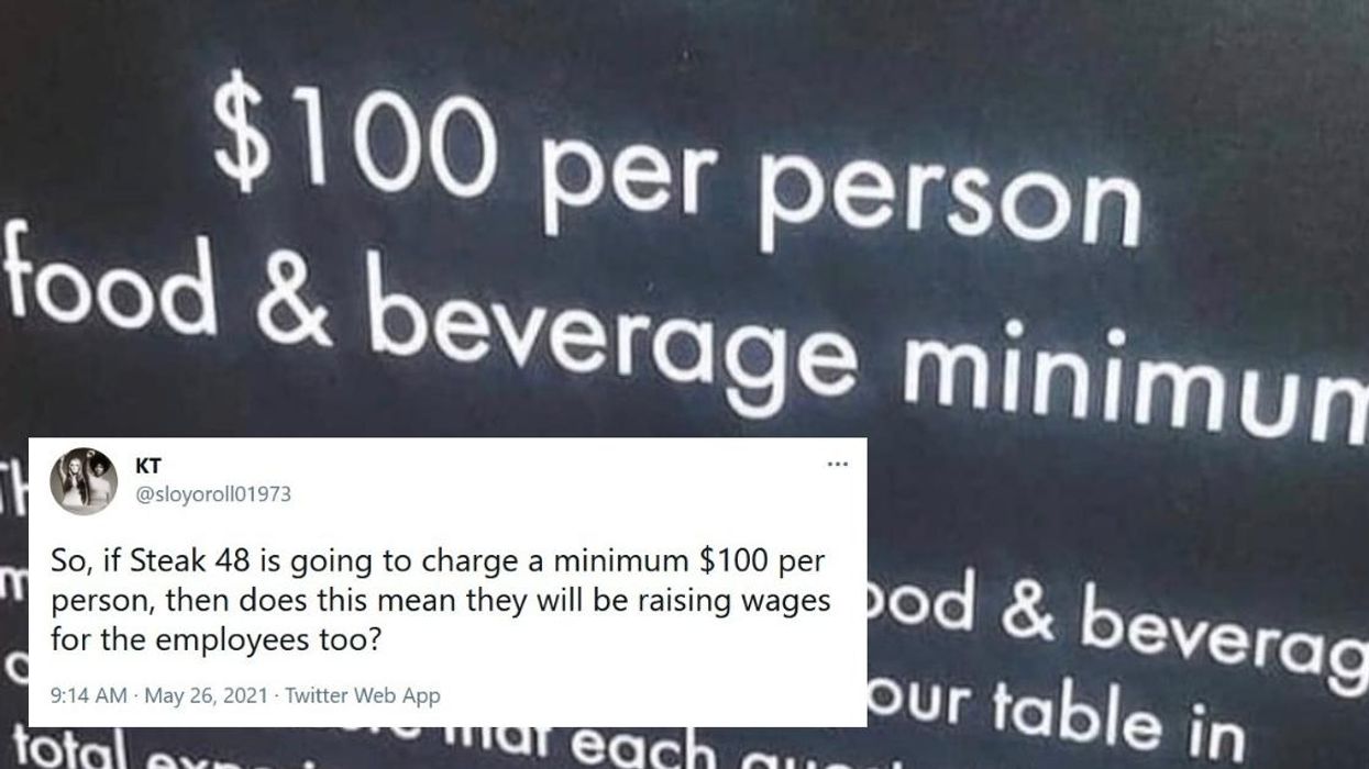Philadelphia Steakhouse Called Out Over Sign Requiring Customers To Spend At Least $100 Each