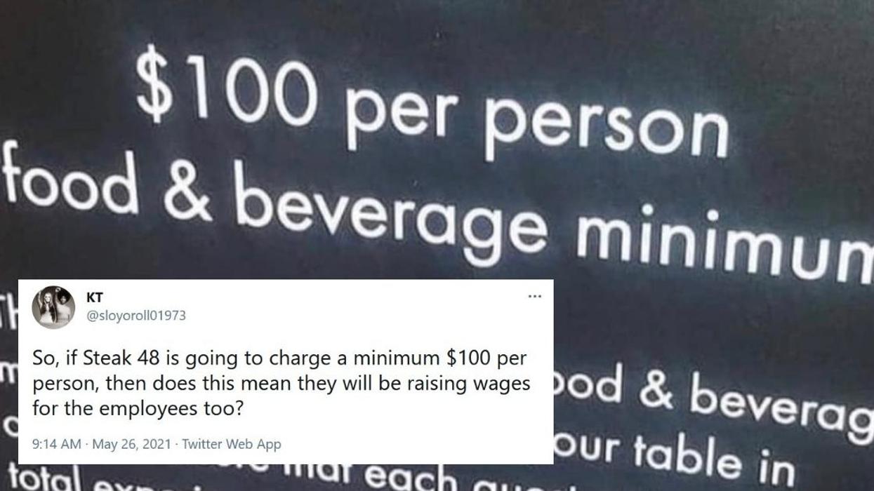Philadelphia Steakhouse Called Out Over Sign Requiring Customers To Spend At Least $100 Each