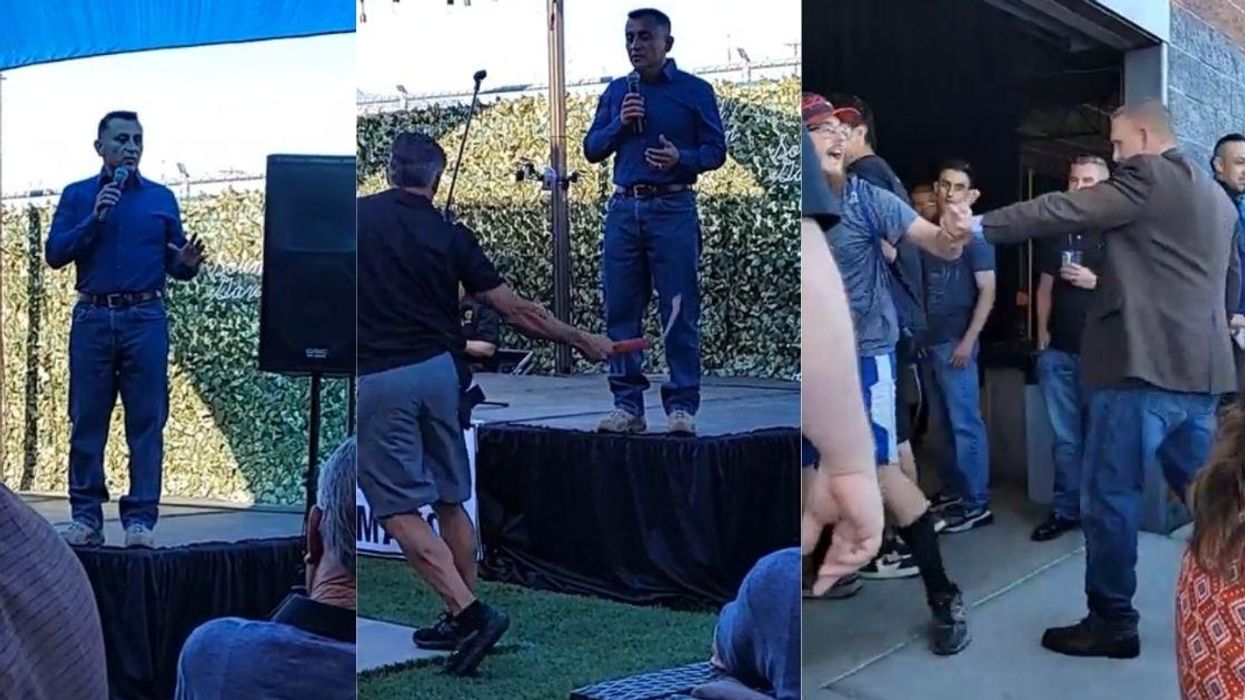 All Hell Breaks Loose After Drone Carrying A Sex Toy Interrupts Mayoral Candidate's Campaign Event