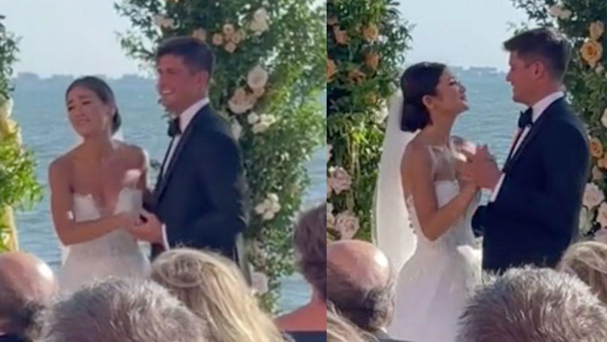 Video Of Bride's 'Surprise' Mid-Ceremony Broadway Flash Mob For Groom Leaves TikTok Divided