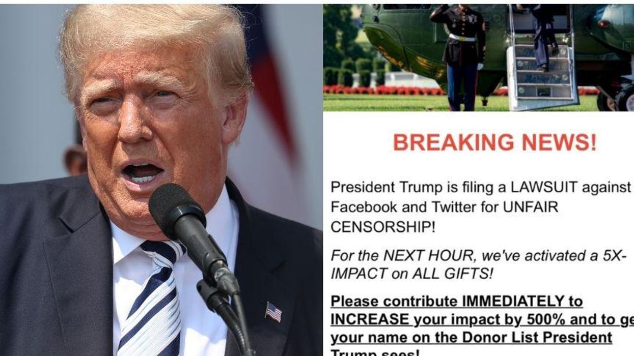 Trump Just Sued Facebook and Twitter to Get His Accounts Back and He's Already Fundraising Off It