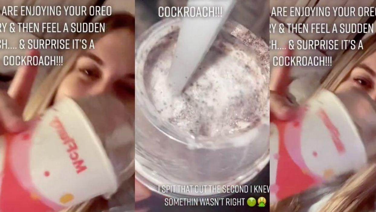 Woman Horrified After Her McFlurry Contained An Extra 'Crunch' That Turned Out To Be A Cockroach