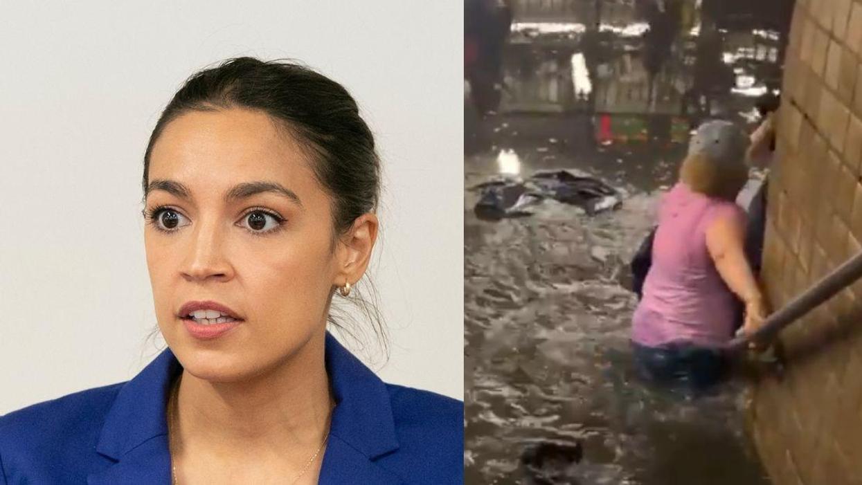 AOC Uses Video Of Flooded NYC Subway Station To Slam GOPers Who Oppose Green New Deal