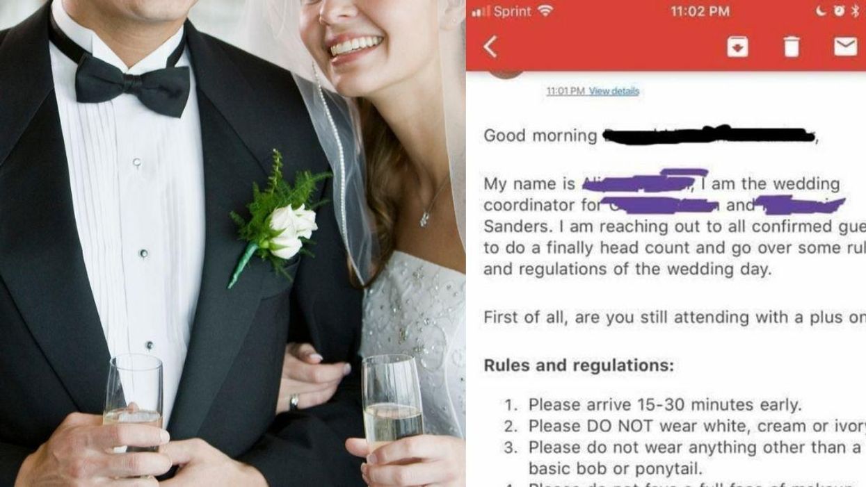 Bride's Extreme List Of 'Rules And Regulations' For Wedding Guests Leaves The Internet Speechless