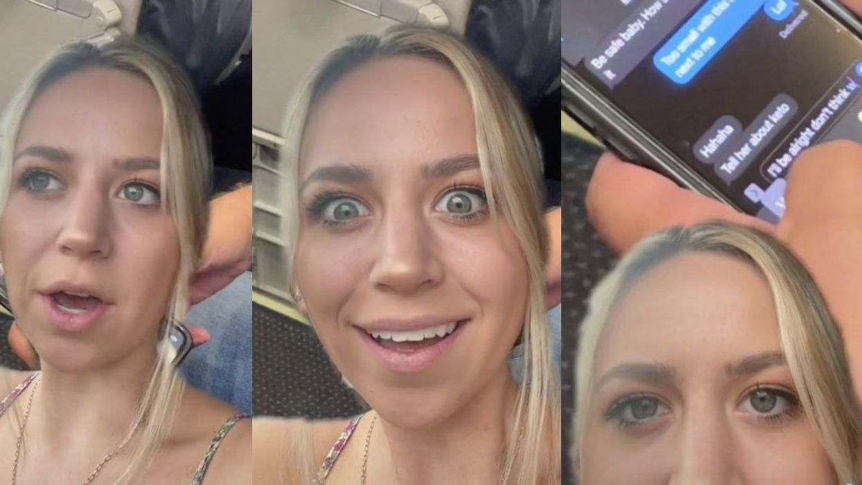 Woman Stunned After Seeing Guy Next To Her On Plane Text That He's Sitting Next To A 'Fat A**'
