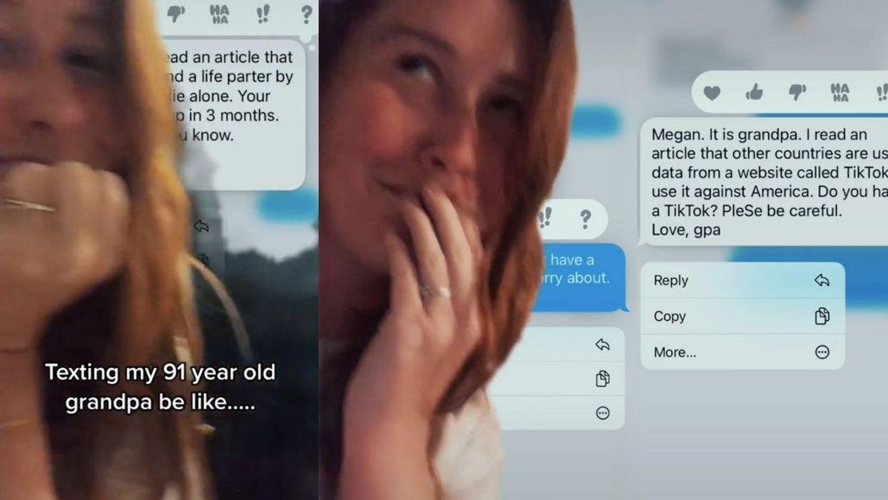 Woman Shares The Hilariously Brutal Texts Her 91-Year-Old Grandpa Has Sent Her In Viral TikTok
