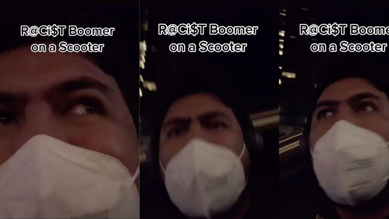 Racist Boomer On A Scooter' Threatens To Run Over Guy With Prosthetic Legs Inside McDonald's