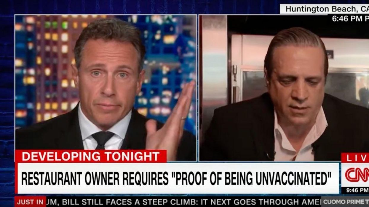Chris Cuomo Unloads On Restaurant Owner Who Bans Vaxxed Patrons—'You Sound Like An Idiot'