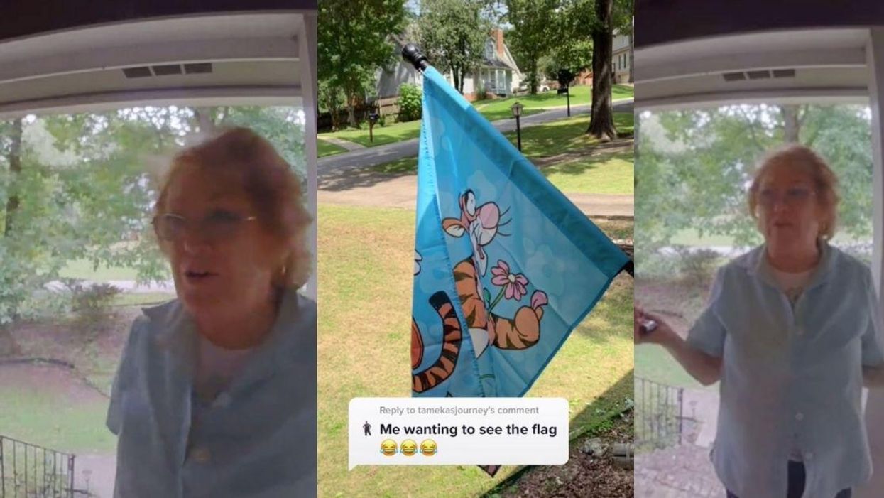 Black Woman Stunned After White Neighbor Scolds Her For Hanging 'Tigger' Flag Outside Her House
