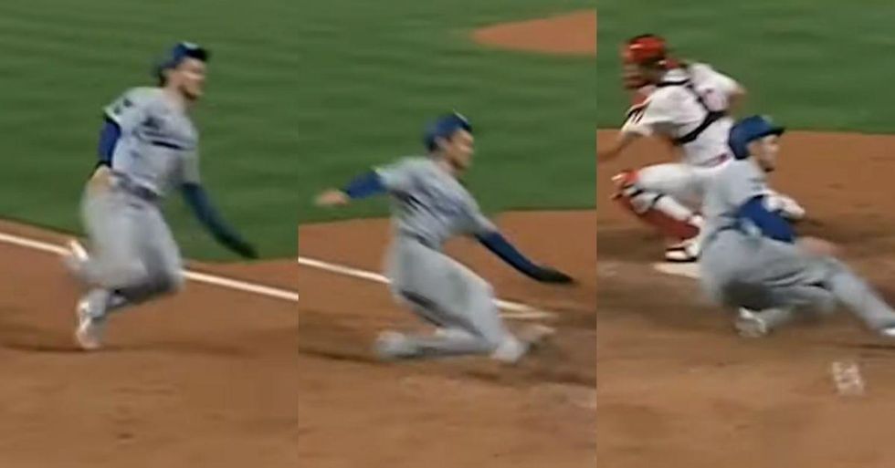 Dodgers Star Trea Turner's Smooth Slide Into Home Gets Memed