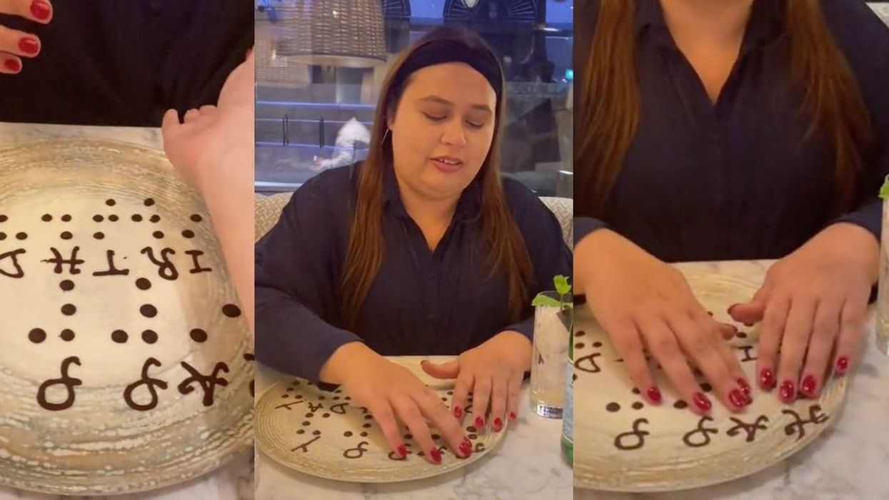 Blind Woman Overcome With Emotion After Restaurant Surprises Her With Braille Birthday Message