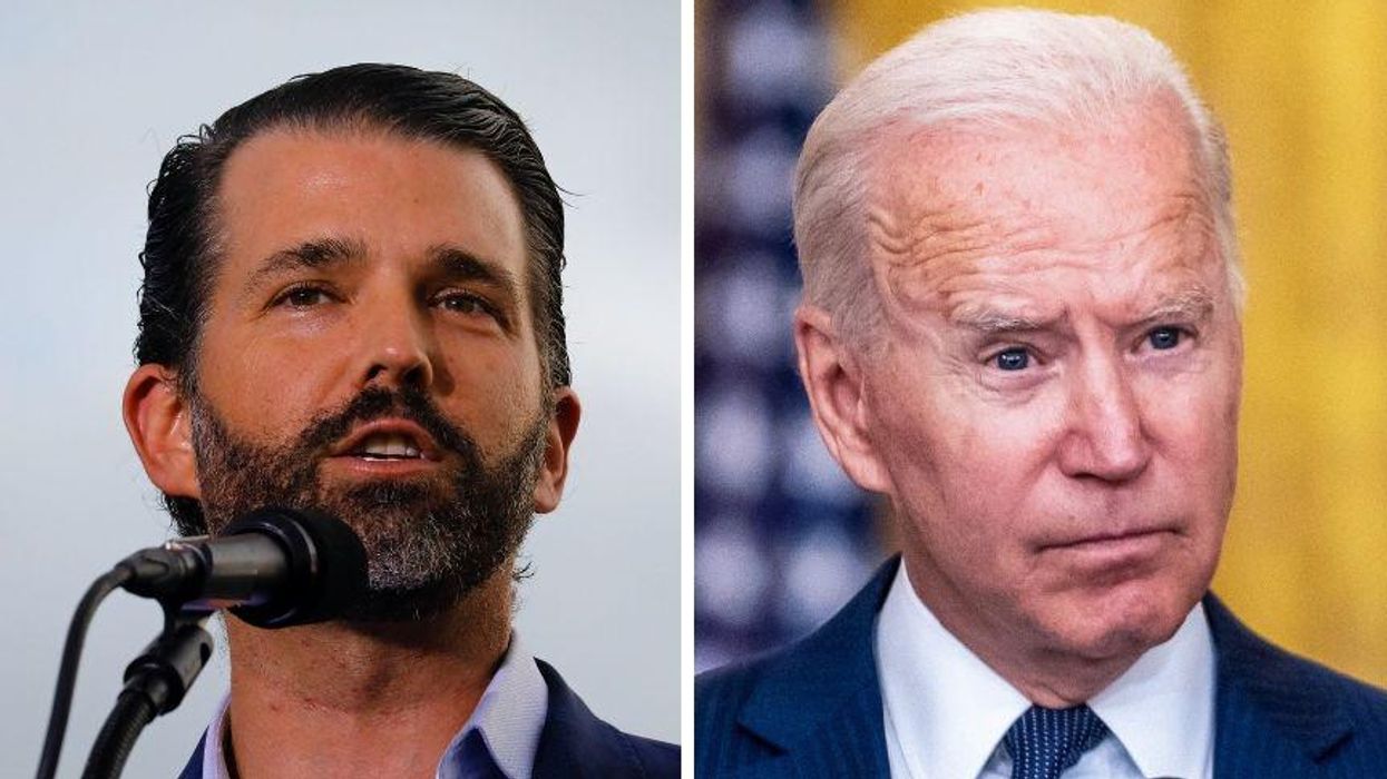 Don Jr. Claimed Emotional Pic of Biden at Podium Showed 'Weakness'–and It Backfired Big Time
