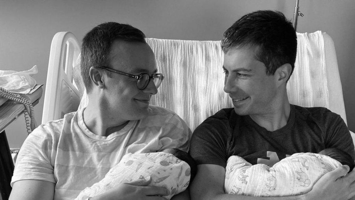 Conservatives Outraged Pete And Chasten Buttigieg Adopted Twins: 'Where Are The Mothers?'