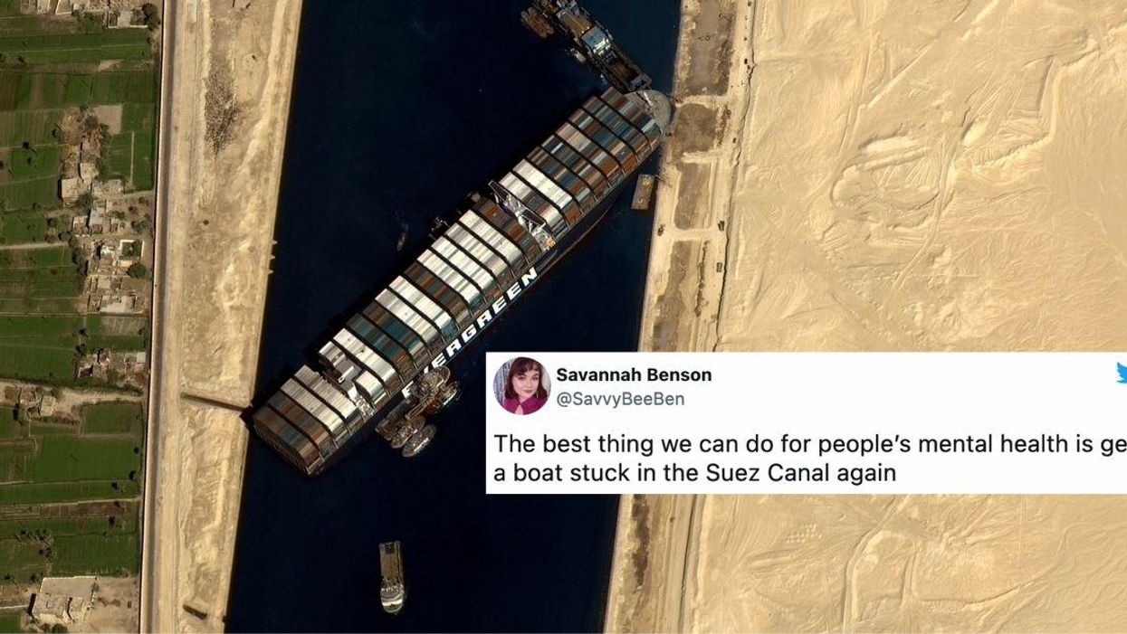 A Boat Briefly Got Stuck In The Suez Canal Yet Again—And People Went Into Full Meltdown Mode