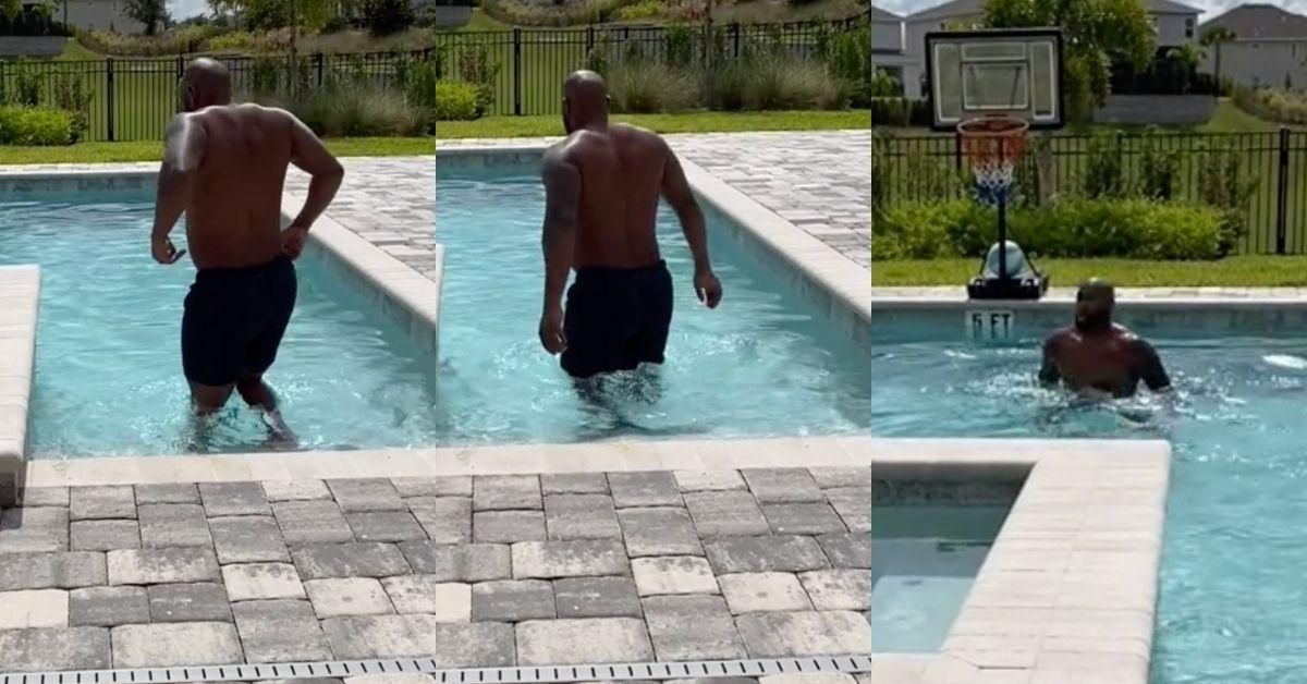 Dad Mortified After His Swimming Trunks Dissolve In Pool Thanks To Wife's Hilariously Evil Prank