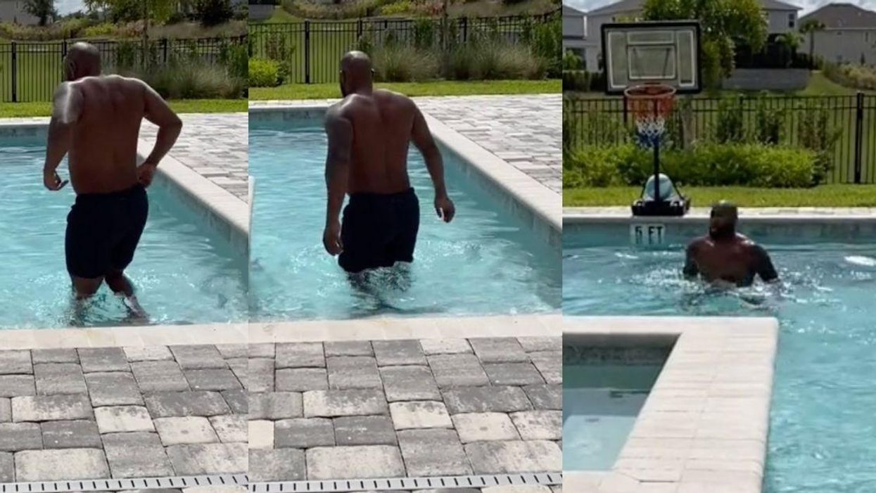 Dad Mortified After His Swimming Trunks Dissolve In Pool Thanks To Wife's Hilariously Evil Prank