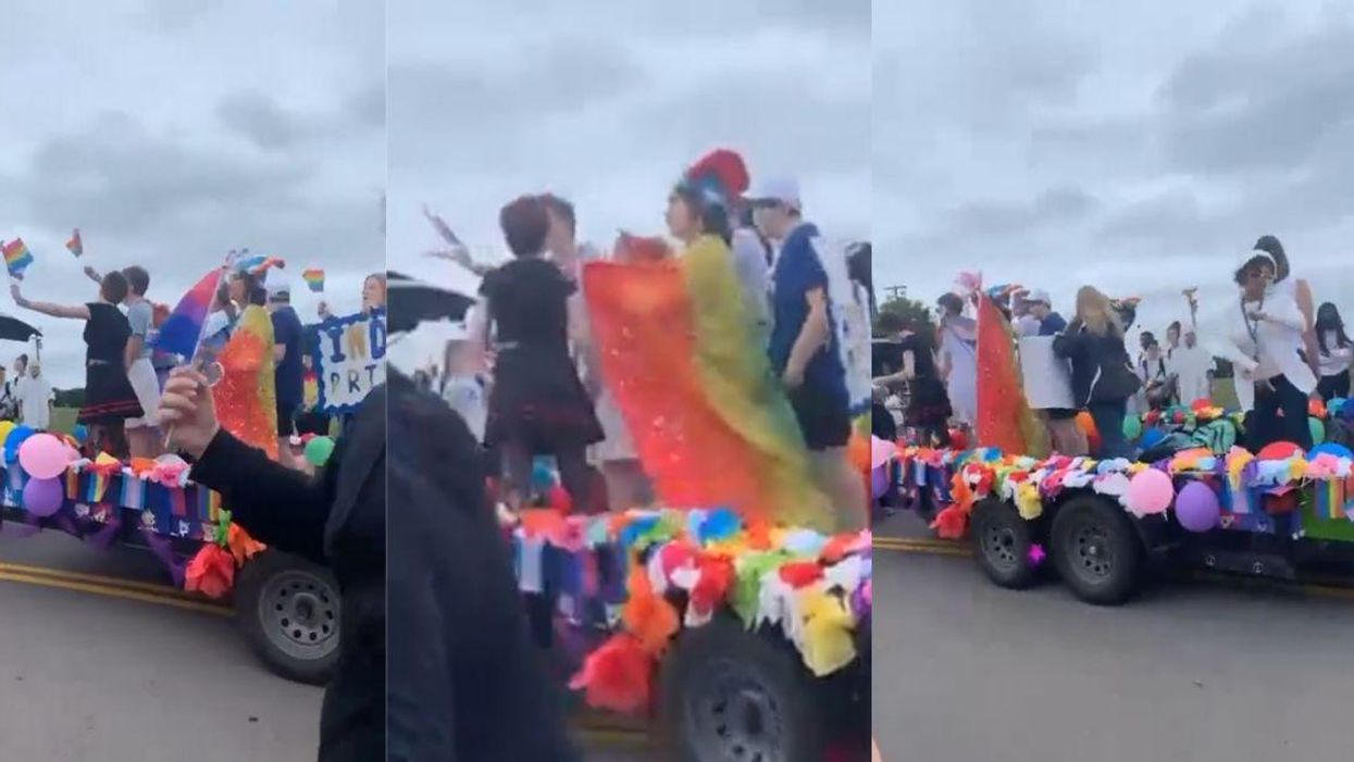 'Moms For Liberty' Group Melts Down Over 'Groping' On Homecoming Float After Two Girls Kiss