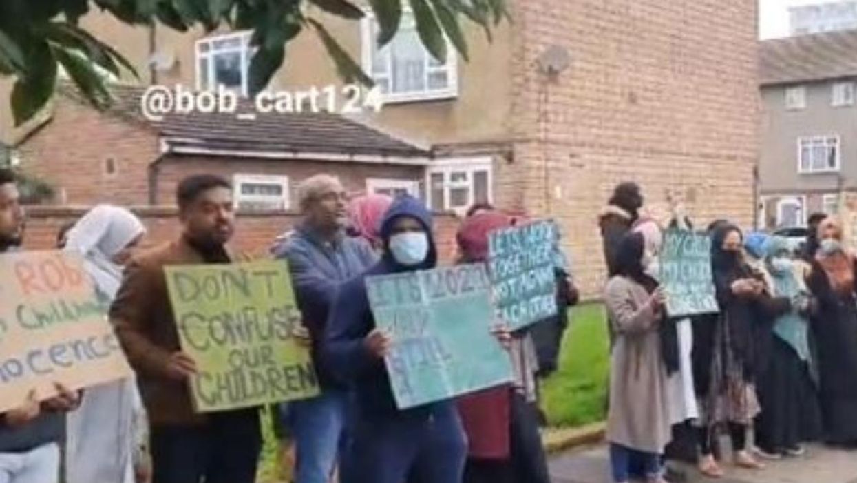 Parents Protest Outside Primary School Over Curriculum Teaching About LGBTQ+ Relationships