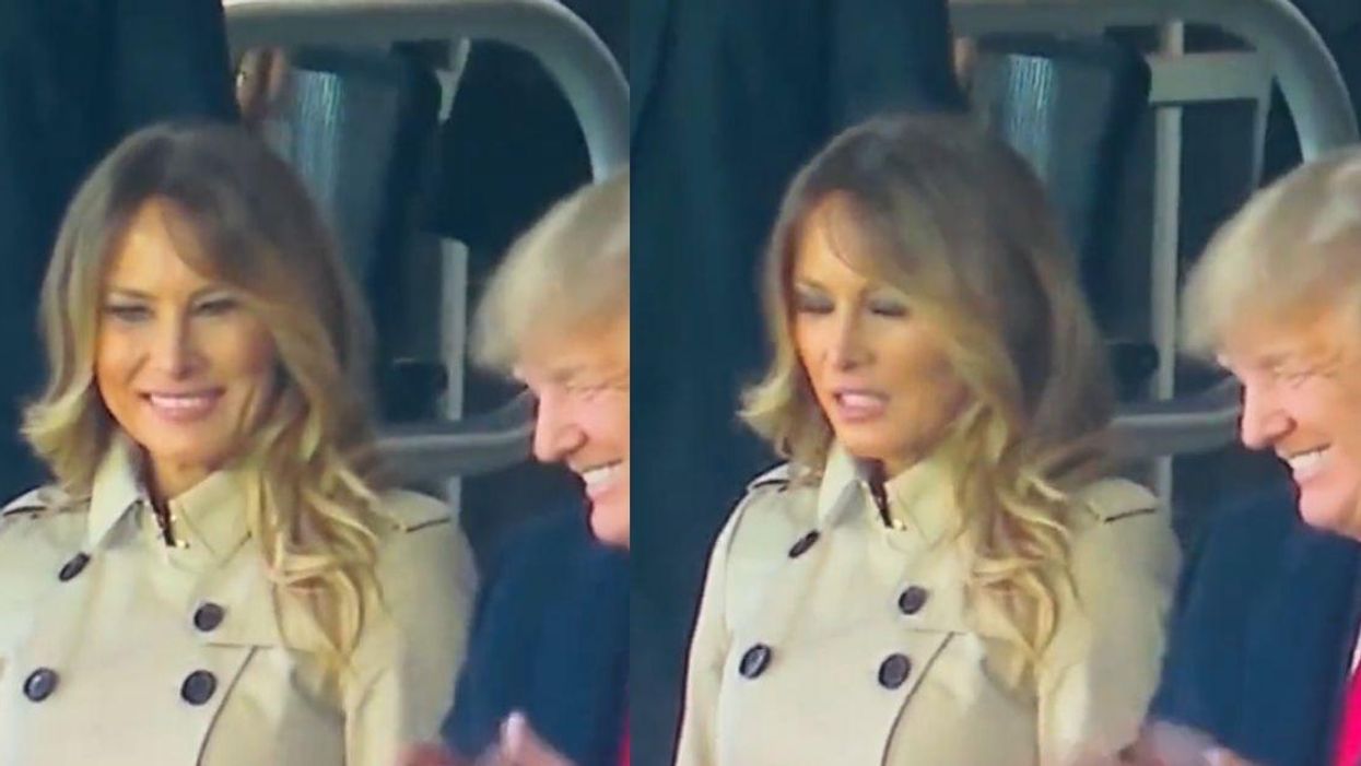 Melania's Viral Reaction After Turning Away From Trump During World Series Appearance Says It All