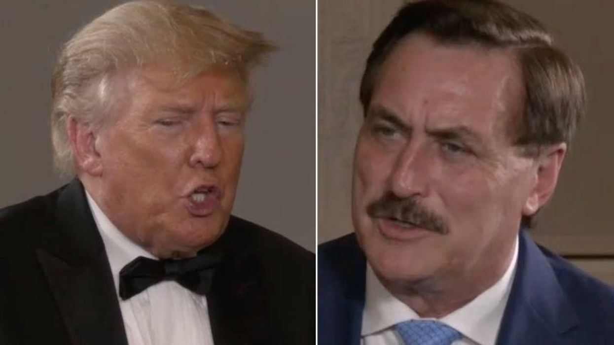 Trump Praises MyPillow Guy's Idea to Melt Down 2020 Voting Machines 'Into Prison Bars' in Bonkers Interview