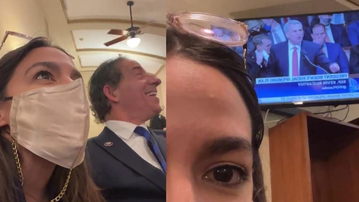 AOC Epically Drags 'Stunning Diversity' Of All-White GOP Caucus During McCarthy's 8-Hour Rant