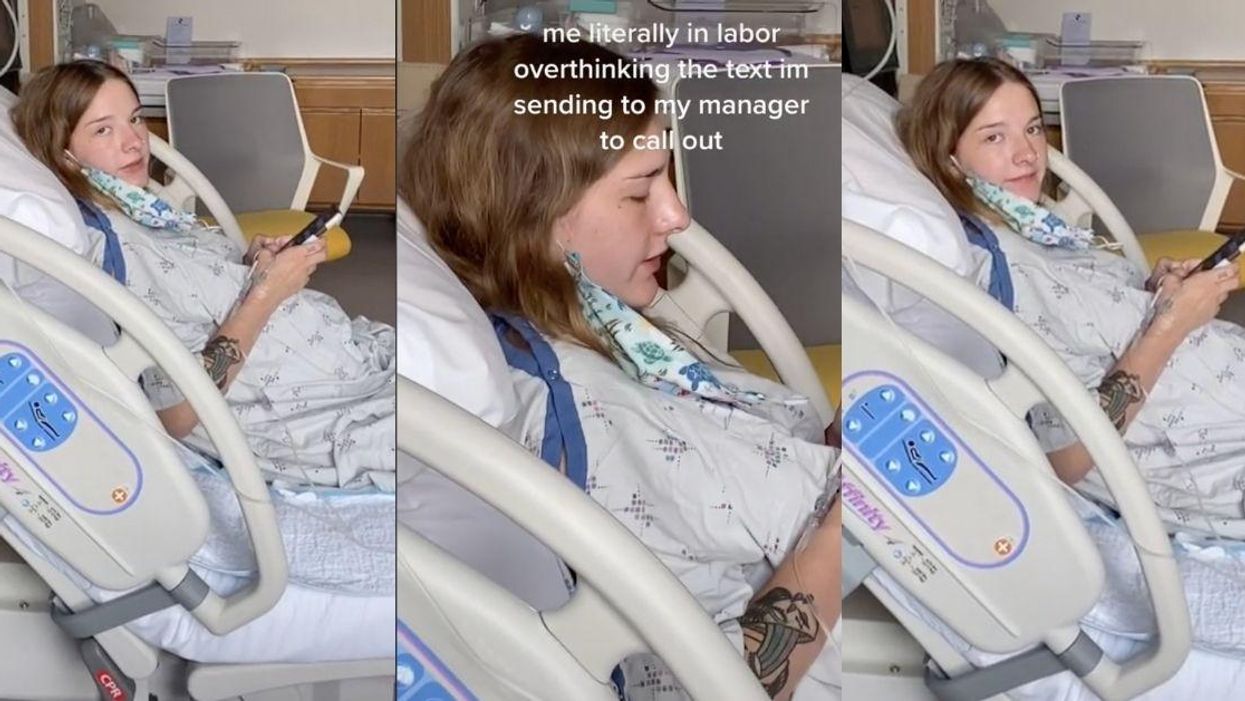Viral TikTok Of Pregnant Woman In Labor Trying To Explain Why She Isn't Coming To Work Says It All