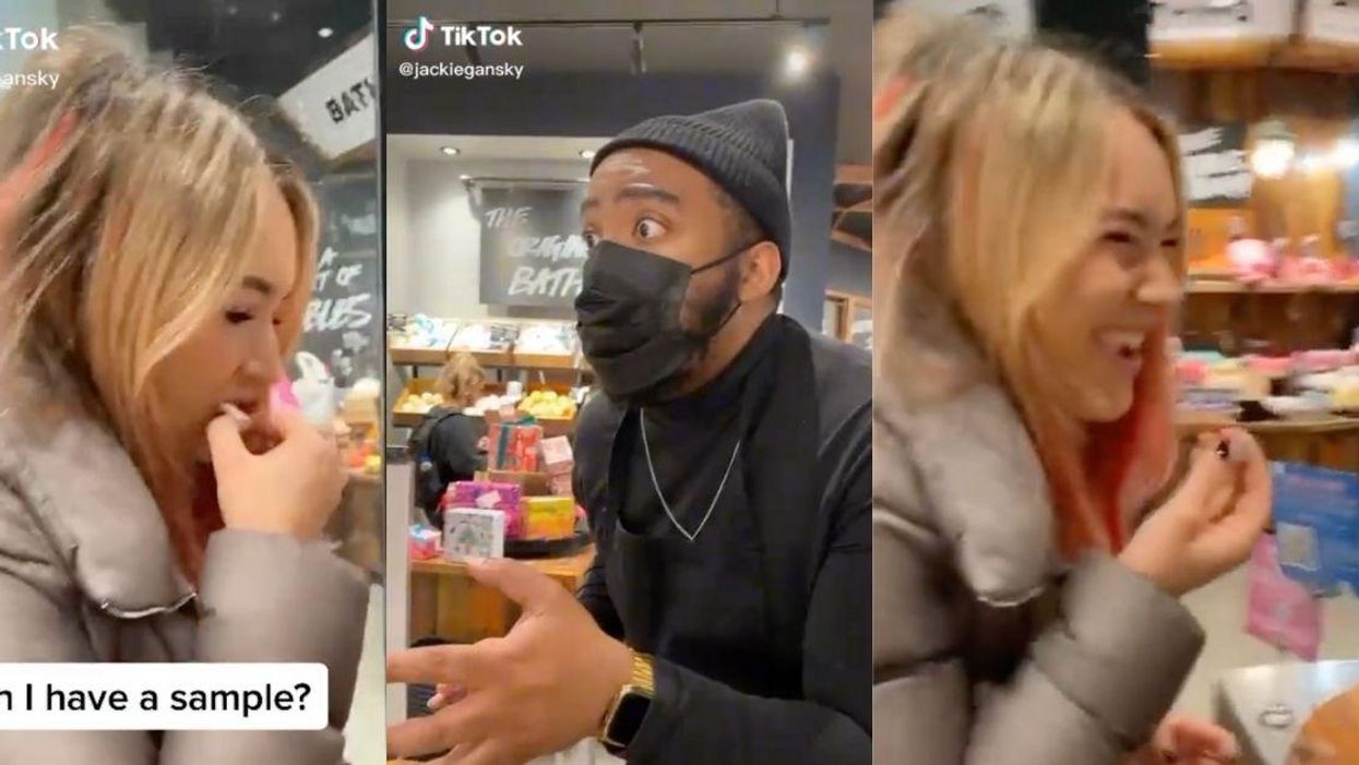 Lush Cosmetics Worker Stunned After Customer Takes Bite Out Of Sample Not Realizing It's Soap