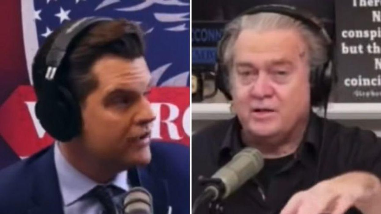 Steve Bannon and Matt Gaetz Talk '4000 Shock Troops' to Take Over the Government—and It's Chilling AF