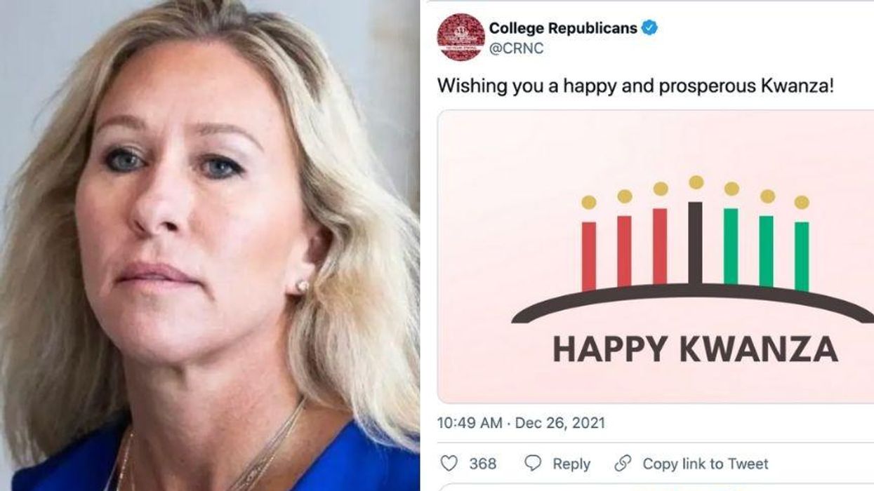 QAnon Rep Ripped for Bonkers Tweet Shaming College Republicans for 'Happy Kwanza!' Post