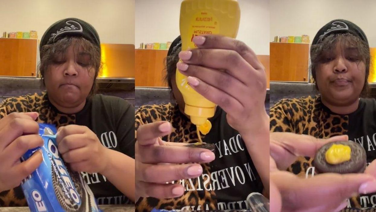 TikTok Convinced Lizzo To Try Putting Mustard On An Oreo Cookie—And Her Reaction Is Priceless
