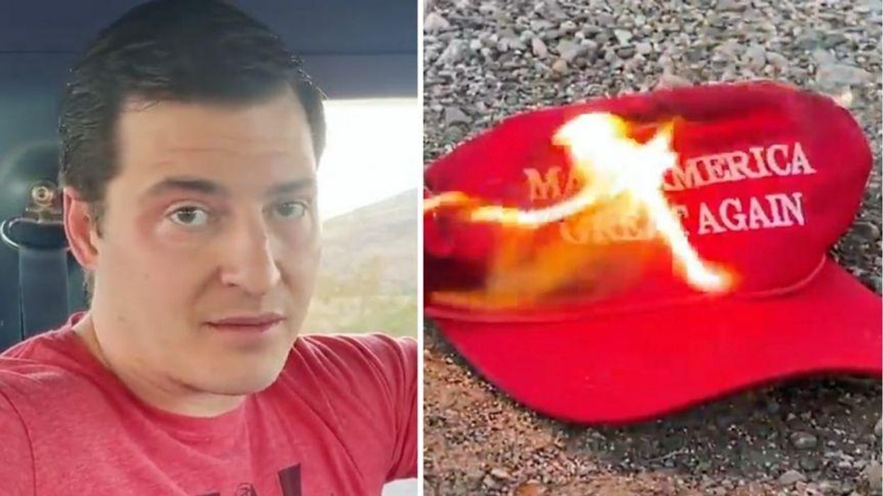 GOP Senate Candidate Burns MAGA Hat and Slams Trump as a 'Little B**ch' in Bonkers Campaign Ad