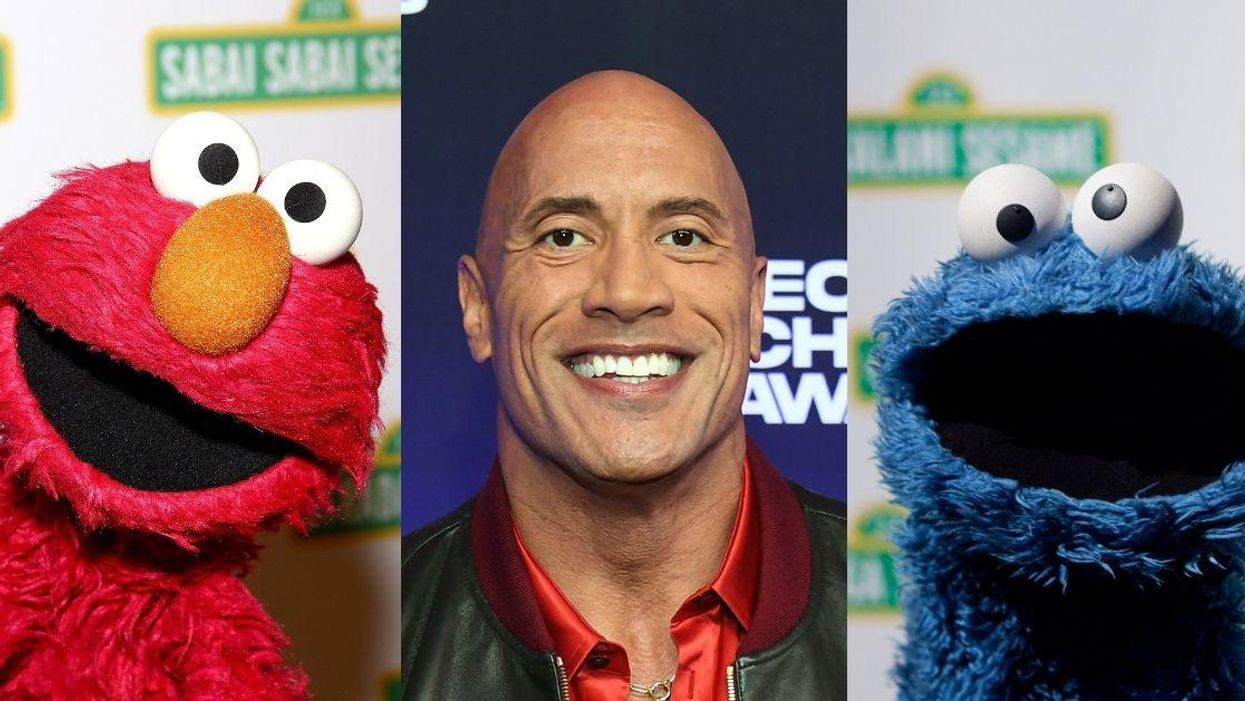 The Rock Just Weighed In On Elmo's Feud With Pet Rock By Threatening To Kick Cookie Monster's A**