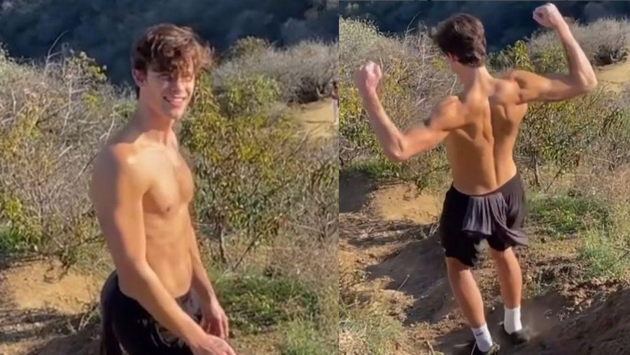 Shawn Mendes Tries To Take A Shirtless Thirst Trap Photo—And Ends Up Slipping Down A Hill