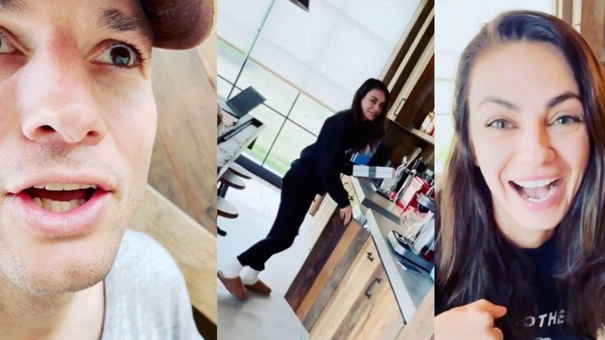 Ashton Kutcher Catches Wife Mila Kunis Breaking 'Dry January' Red-Handed In Hilarious Video