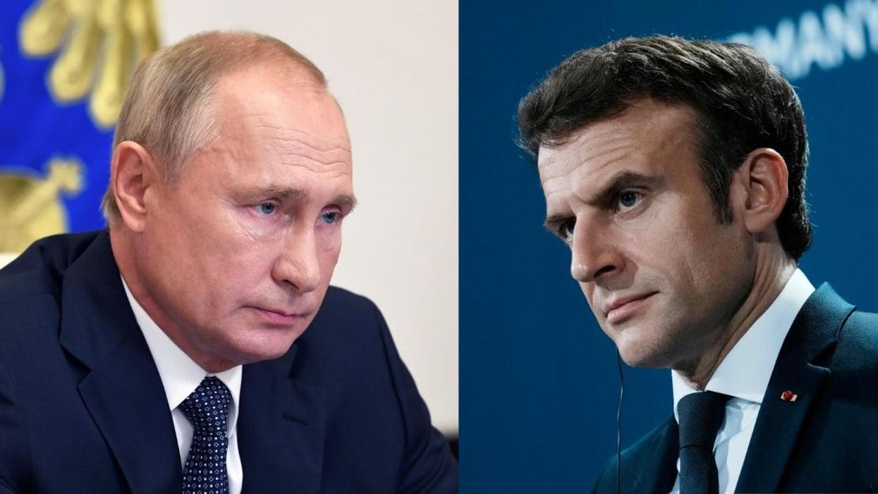 Putin And Macron Had A Meeting Across An Absurdly Massive White Table—And Twitter Is Roasting It Hard