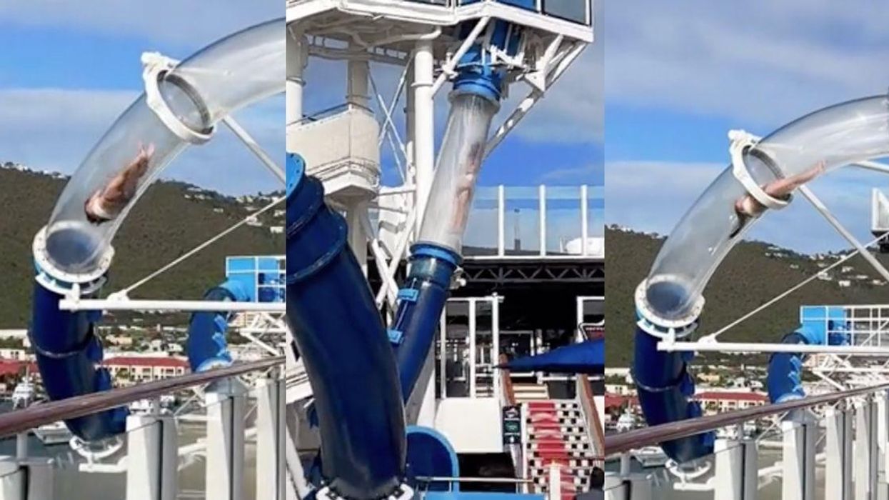 Viral Video Of Woman Getting Stuck On Cruise Ship Waterslide Over The Ocean Is Pure Nightmare Fuel