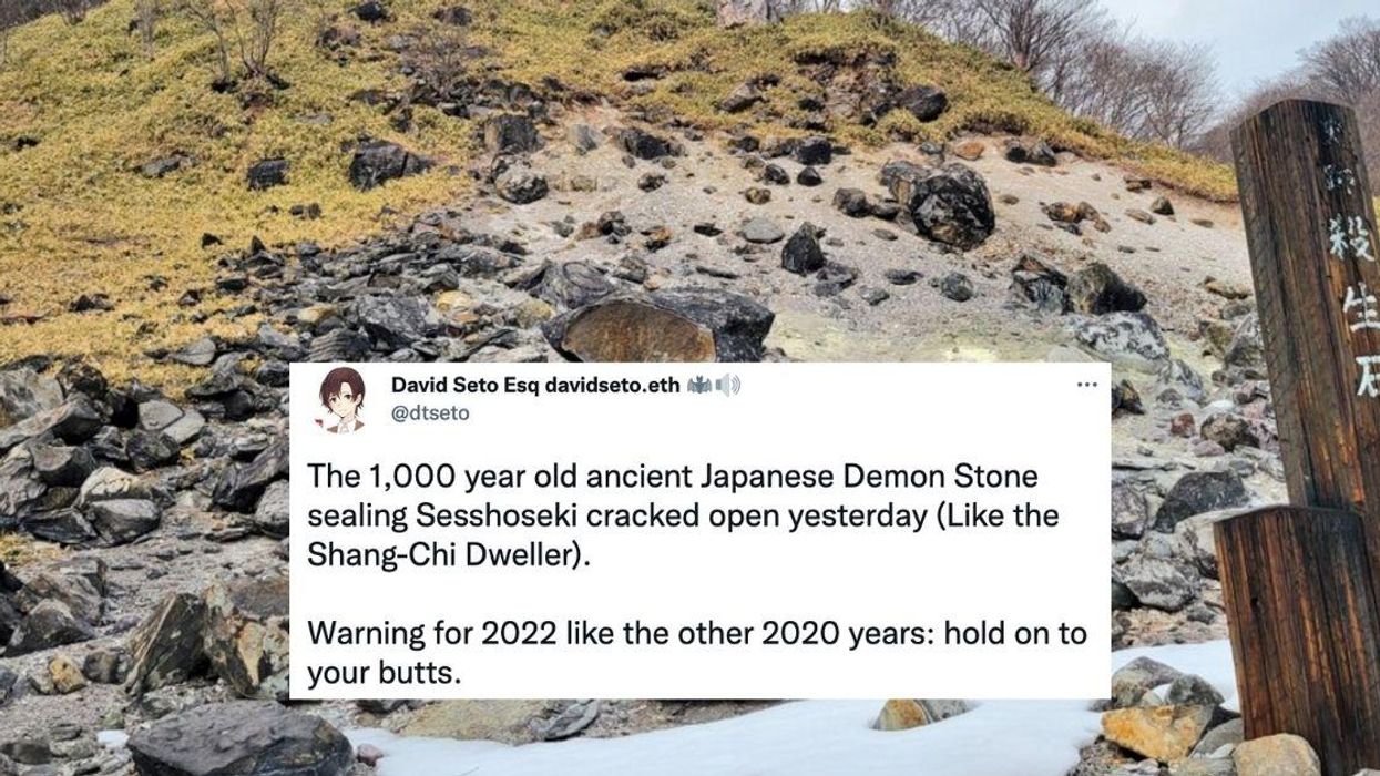 A 1,000-Year-Old Boulder In Japan Thought To Imprison A Demon Just Broke In Half—And People Are Freaking Out